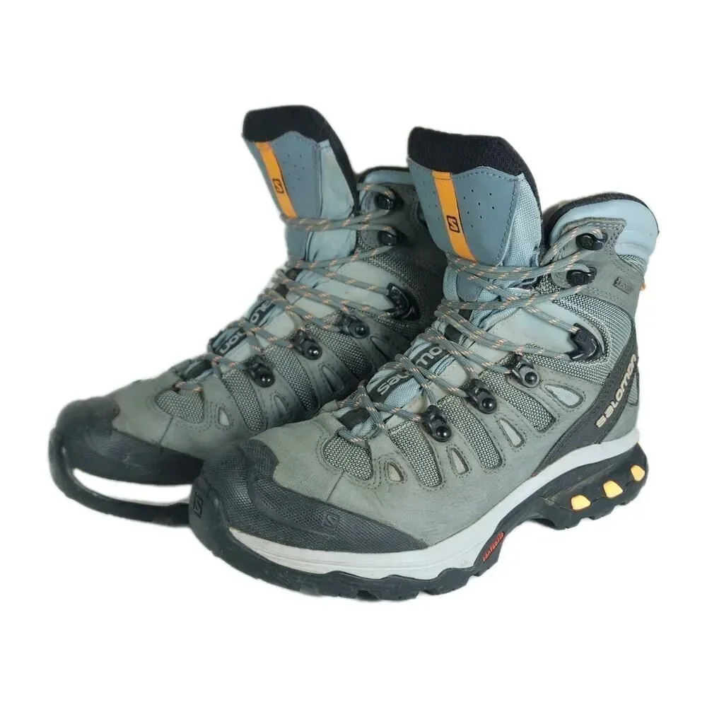 SALOMON Women's QUEST 4D GTX US 7 Gray Leather Hiking Backpacking Boots